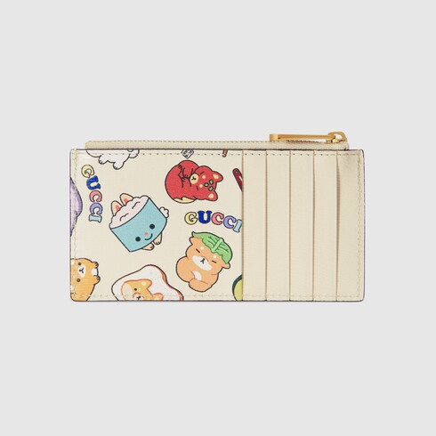 GUCCI アニマル プリント ジップ カードケース