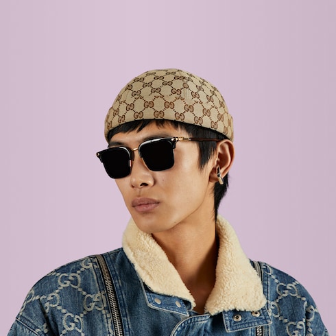 Rechteckige Sonnenbrille