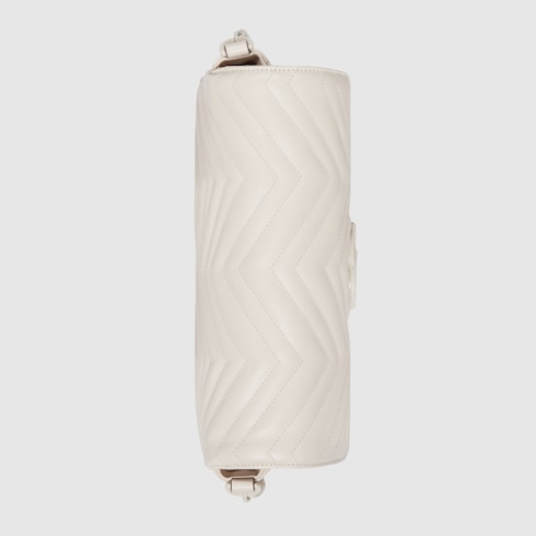 GG Marmont small shoulder bag in white leather | GUCCI® SG