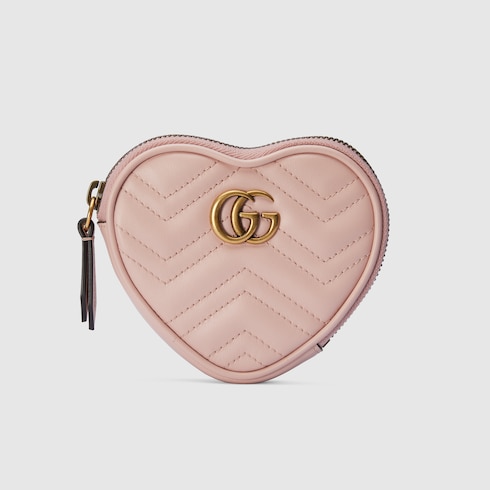 GGマーモント〕ハートシェイプ コインケース“GUCCI”付き