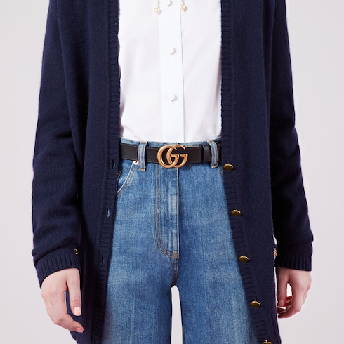 Cintura reversibile GG Marmont