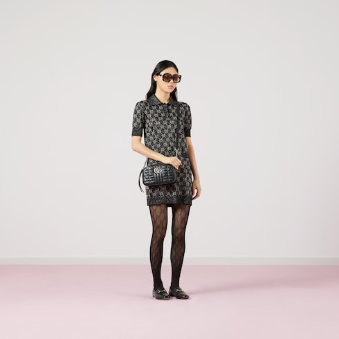 Lamé GG jacquard polo dress