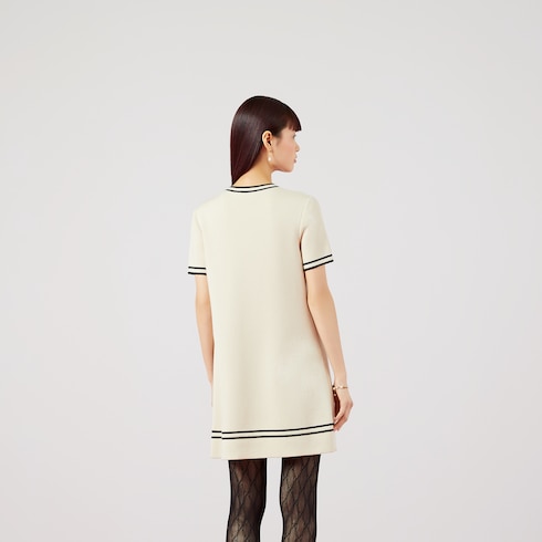 Abito in lana con GG jacquard