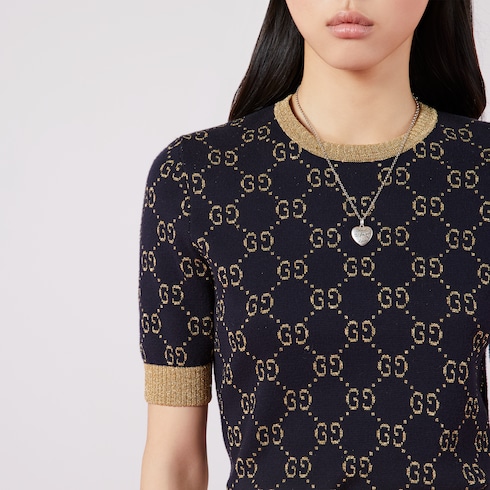 GG cotton lamé top Detail 4