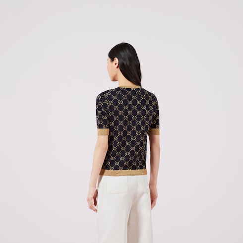GG cotton lamé top Detail 6