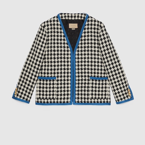 Gucci Gingham tweed jacket. 1