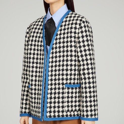 Gucci Gingham tweed jacket. 4