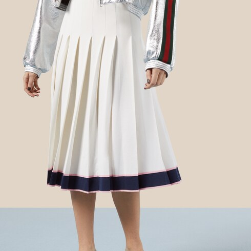 Gucci Fine cotton silk pleated skirt. 3