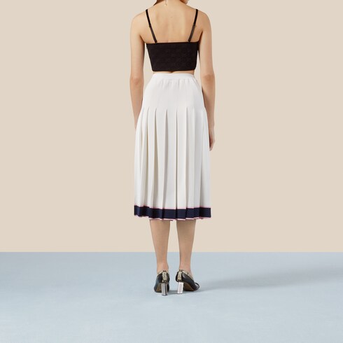 Gucci Fine cotton silk pleated skirt. 6