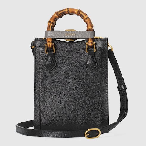 グッチ ダイアナ〕ミニ トートバッグブラック レザー | GUCCI® JP