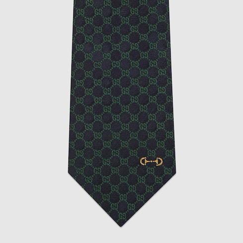 Cravatta in jacquard di seta GG