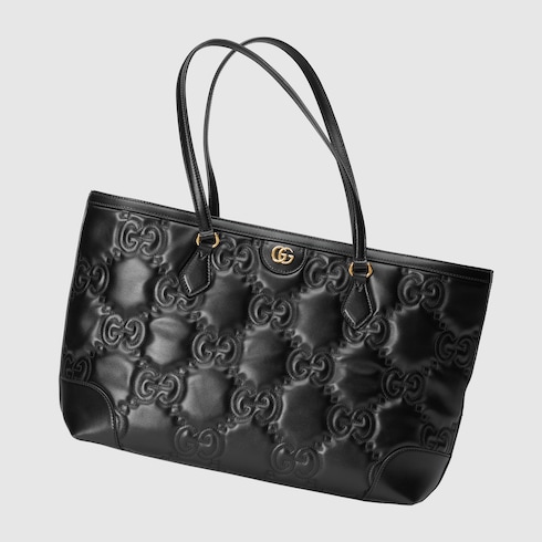 GG Matelassé small bag in black leather