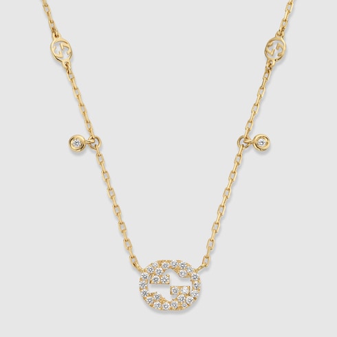 Collier en diamant Gucci Interlocking