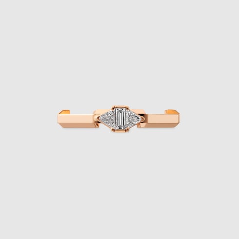 Gucci Link to Love 18k diamond ring Detail 2