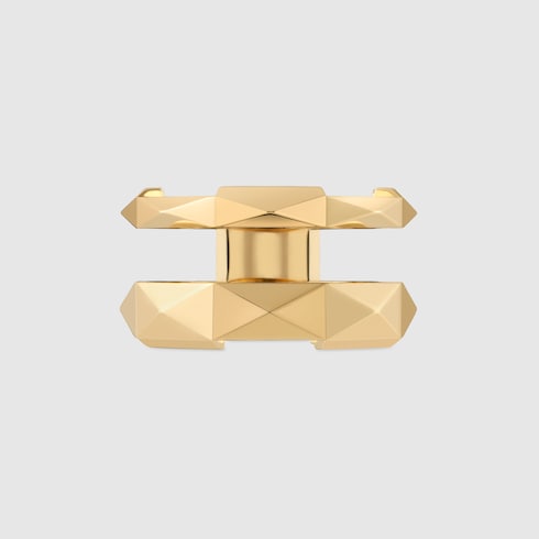 Gucci Link to Love geometric studded double ring Detail 5