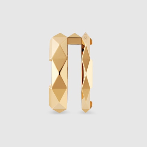 Gucci Link to Love geometric studded double ring Detail 6