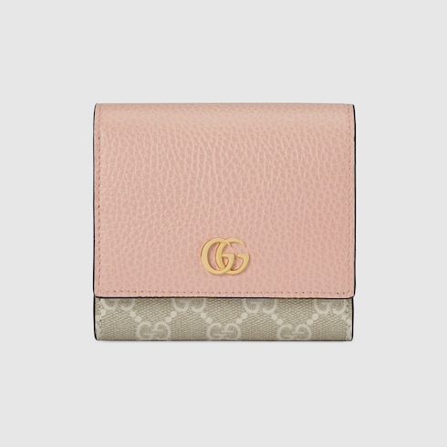 Bi-colour GG Marmont medium wallet