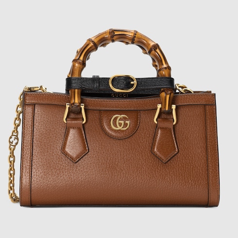 Shop GUCCI DIANA Leather Logo Boston & Duffles by selectM