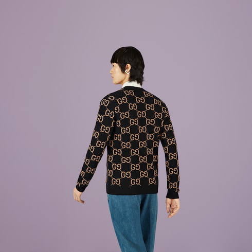 GG wool jacquard cardigan