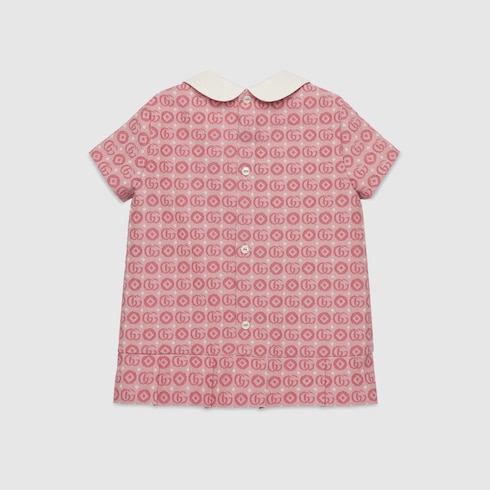 Gucci Baby Double G cotton jacquard dress. 2