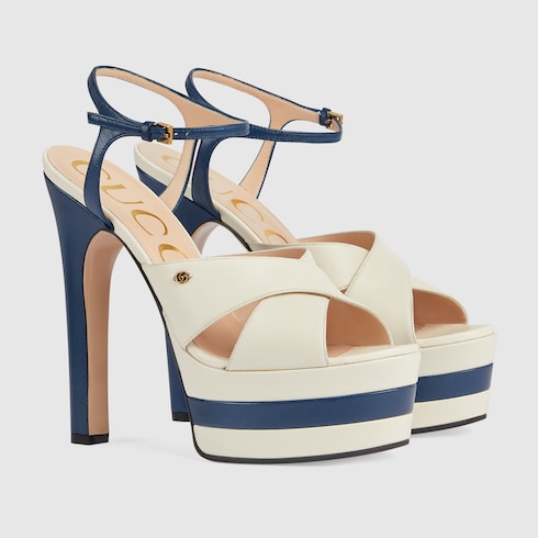 Gucci leather platform clearance sandals