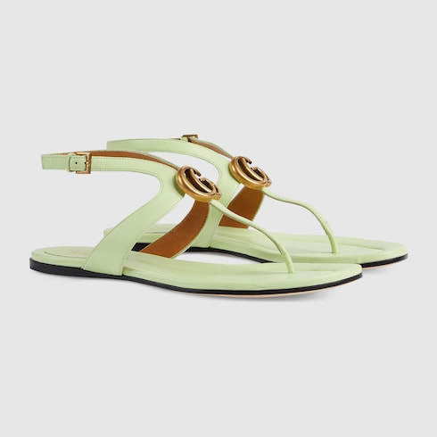 Women's thong sandal with Double G
