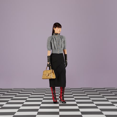スカート GUCCI WOOL SKIRT WITH DRAPE Gucci Wool skirt with draping - 722055ZAK6G1000