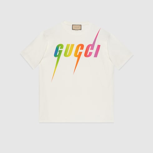 GUCCI プリント コットン Tシャツオフホワイト | GUCCI® JP