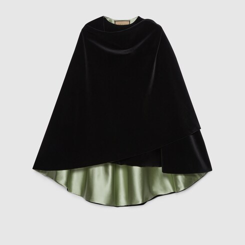 Gucci Velvet cape with wrap detail. 1 Gucci Velvet cape with wrap detail. 1