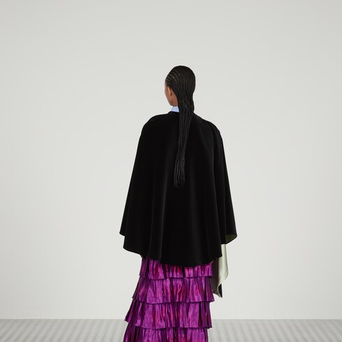 Gucci Velvet cape with wrap detail. 7