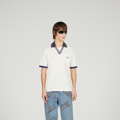 Gucci Cotton piquet polo shirt. 6