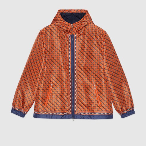 Gucci Nylon zip jacket with Geometric G print. 1