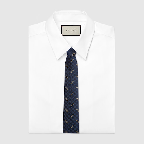 GG silk jacquard tie