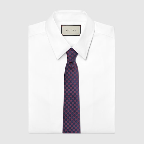 GG silk jacquard tie