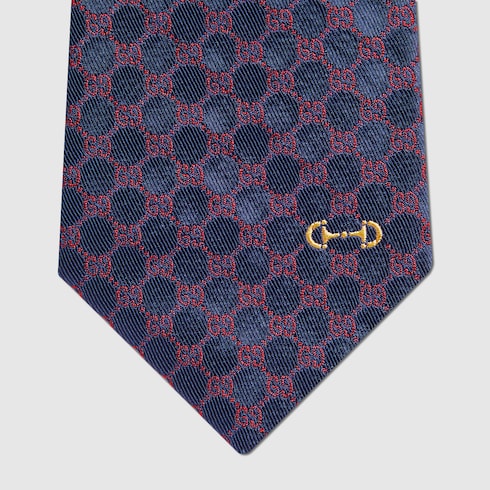 GG silk jacquard tie