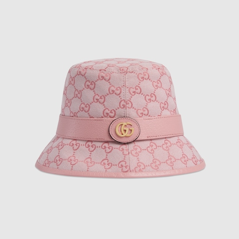 GG Canvas Bucket Hat in White - Gucci