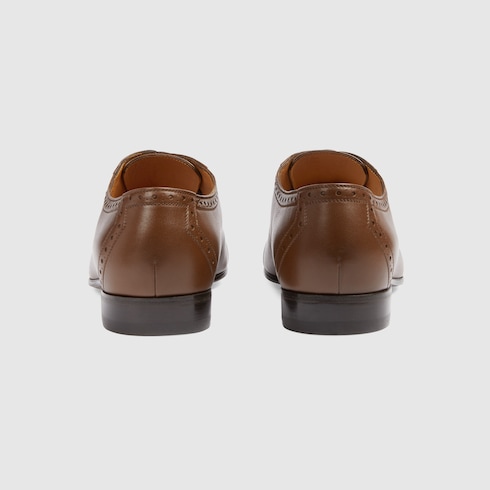 Gucci 745831 Men\'s Auroville Goat Brown Sugar Lace-up Loafer Shoe, UK 9 Gucci Oxford Brown Dress Shoes for Men for sale | eBay main image 4