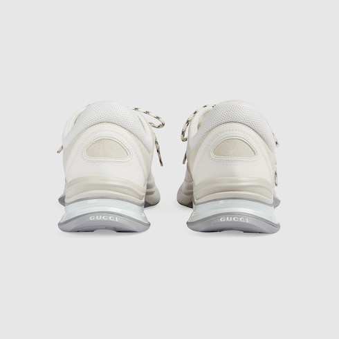 Gucci Run Herrensneaker in weißes Wildleder | GUCCI® DE