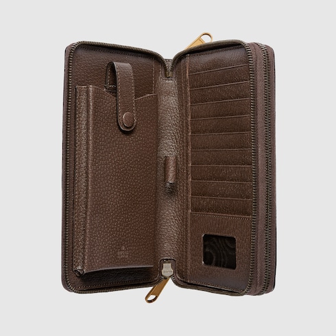 オフィディア〕GG トラベルケース ・ベージュ＆エボニー GG