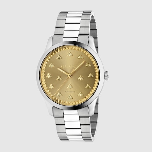 Gucci stainless steel back water resistant swiss made best sale