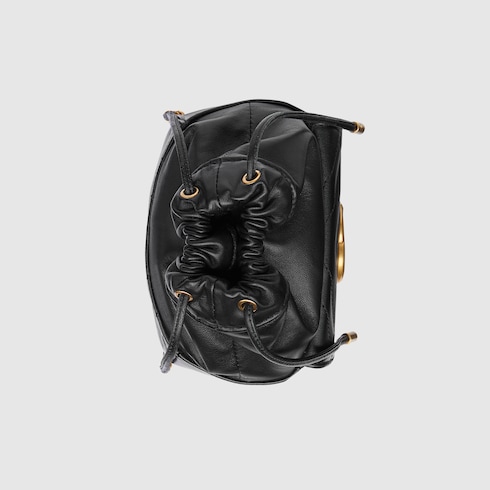 バッグ・カバンその他 GUCCI Mini GG Emblem bucket bag black GG Marmont mini bucket bag in black leather | GUCCI® SG