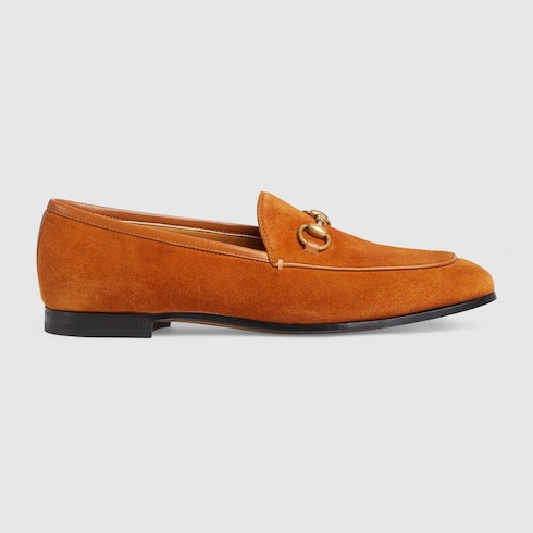 Women s Gucci Jordaan loafer in Brown Suede GUCCI SI