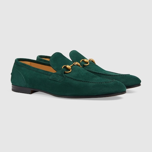 Mens green gucci loafers sale