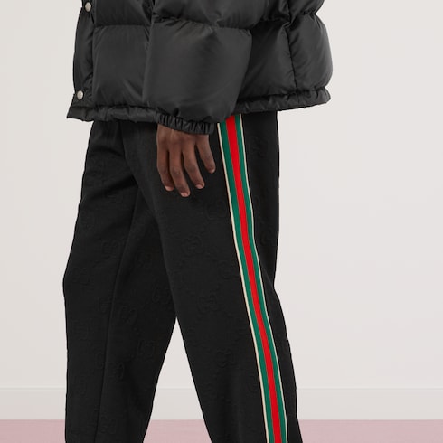 GG jacquard jersey jogging pant in black | GUCCI® US