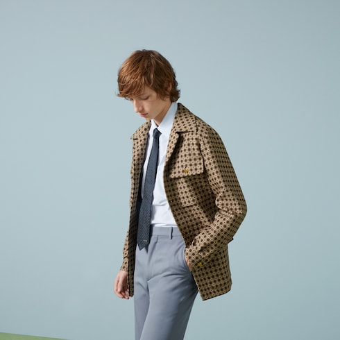 Cravatta in jacquard di seta GG