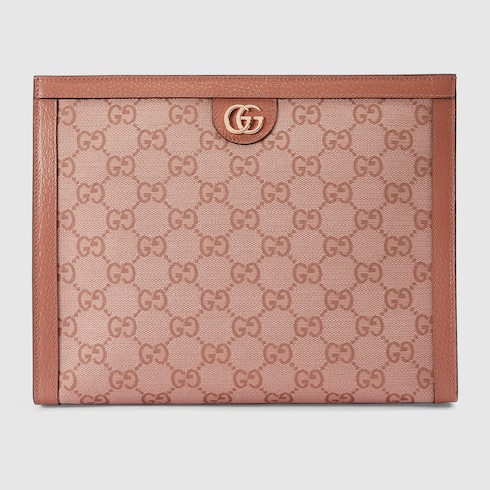 Ophidia pouch in pink canvas | GUCCI® SG