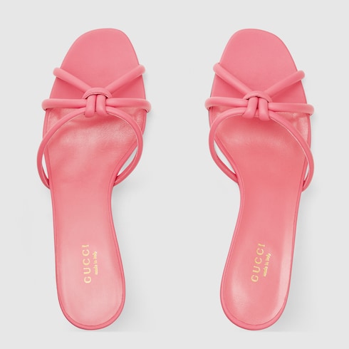 Women's slide sandal with bamboo