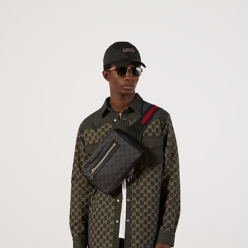 GG Black sling backpack