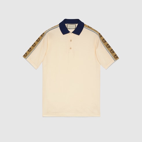 Polo with Interlocking G stripe