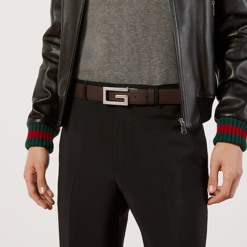 Ceinture réversible avec boucle G carré
 